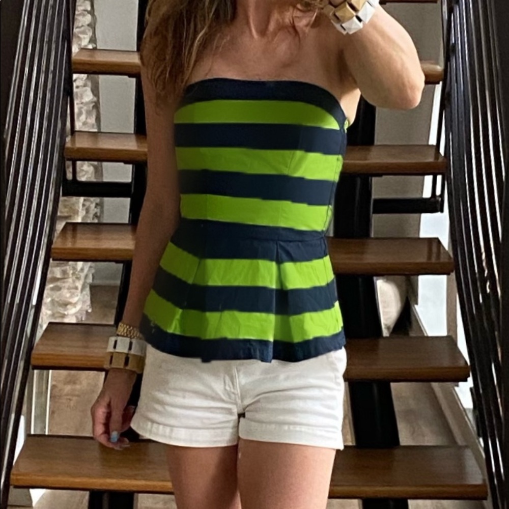 Seahawks Fan Hollister Green and Navy Bustier Size M